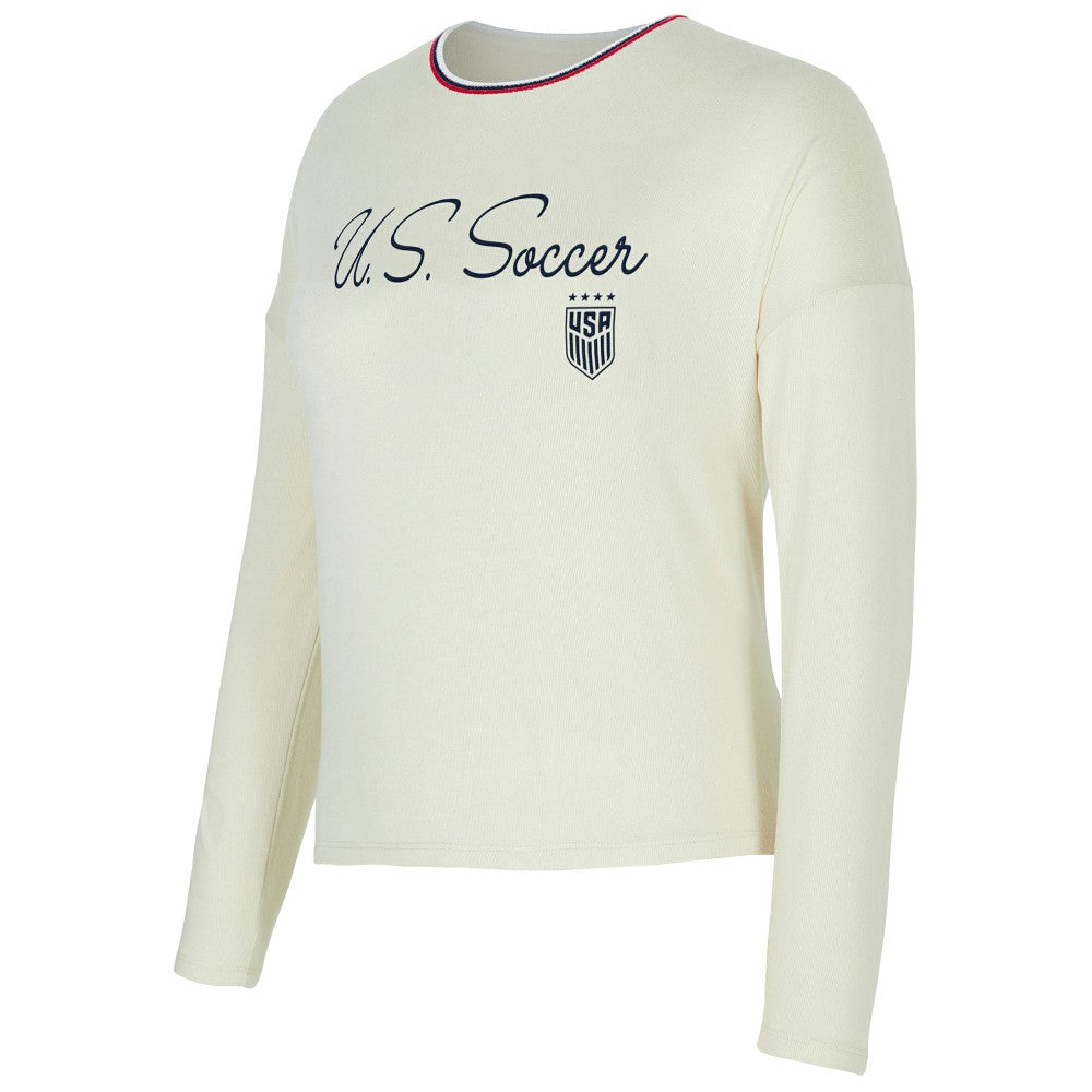 USWNT Concepts Sport Women's Kaki Hacci Knit Pullover Sweatshirt