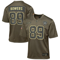 Brock Bowers  Youth 2025 Salute to Service Game Jersey - Las Vegas Raiders Jerseys