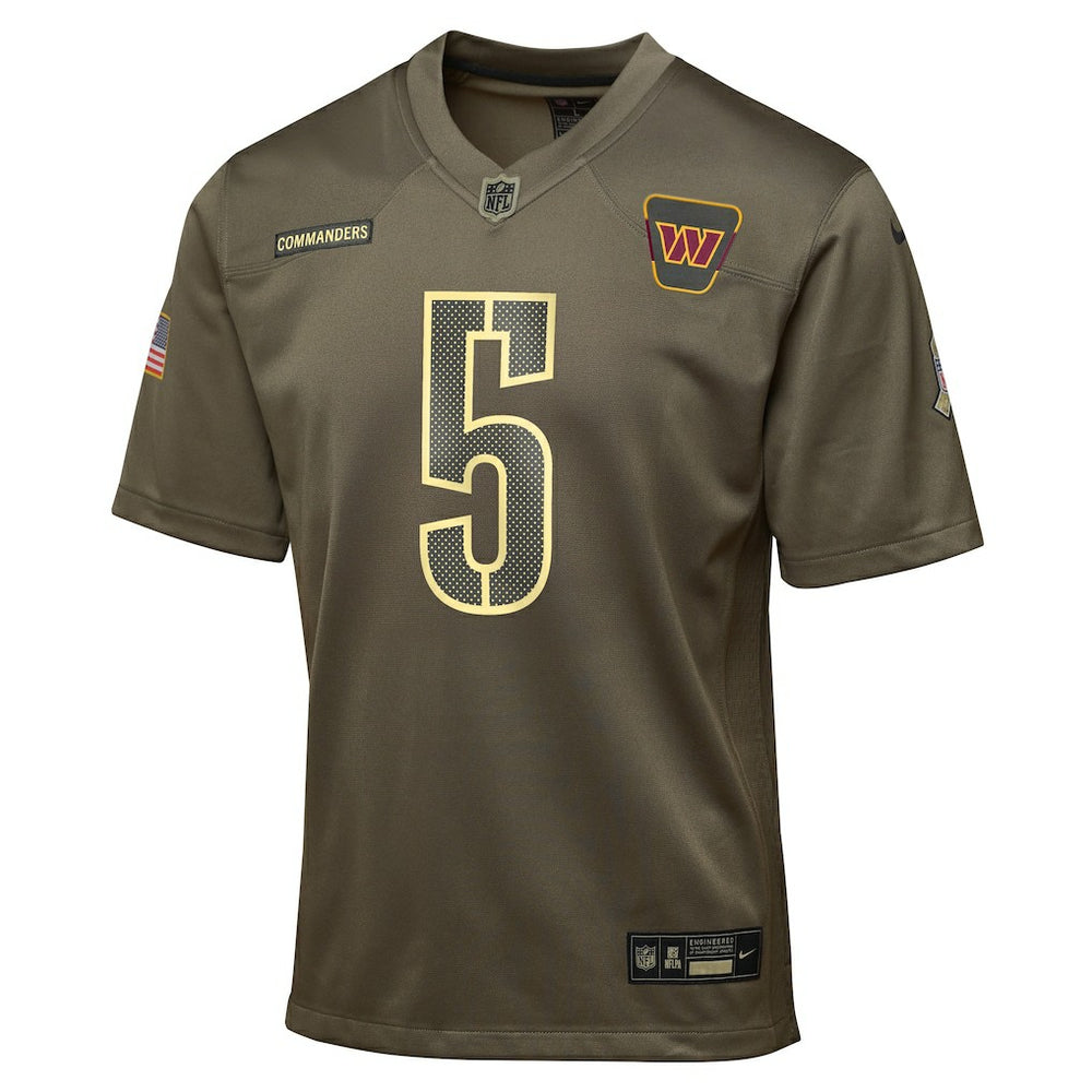 Jayden Daniels  Youth 2025 Salute to Service Game Jersey - Washington Commanders Jerseys