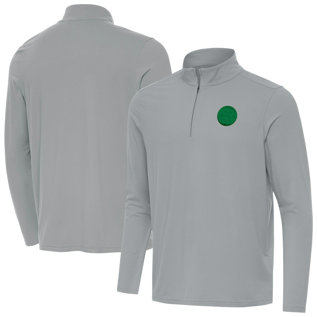 Antigua St Patrick Day Intent Quarter-Zip Pullover Top - Pittsburgh Steelers Pullover