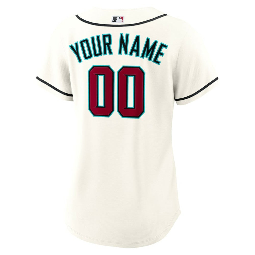 Cream Arizona Diamondbacks Nike Women's Home Custom Replica 2.0 Jersey