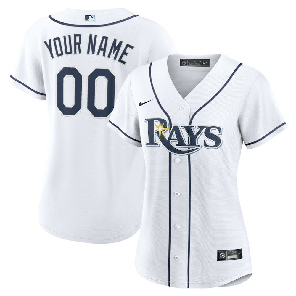 White Tampa Bay Rays Nike Women's Home Custom Replica 2.0 Jersey