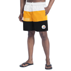 G-III Sports by Carl Banks Sunrise Volley Swim Shorts - Pittsburgh Steelers Shorts