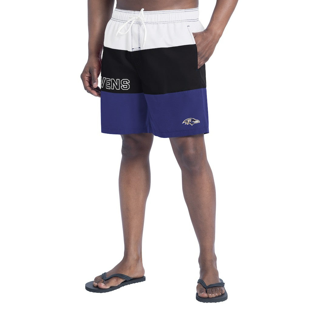 G-III Sports by Carl Banks Sunrise Volley Swim Shorts - Baltimore Ravens Shorts
