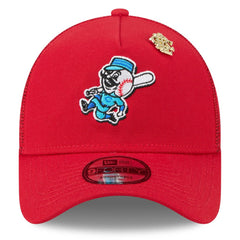 Red Cincinnati Reds New Era 2025 Big League Chew A-Frame 9FORTY Adjustable Trucker Hat