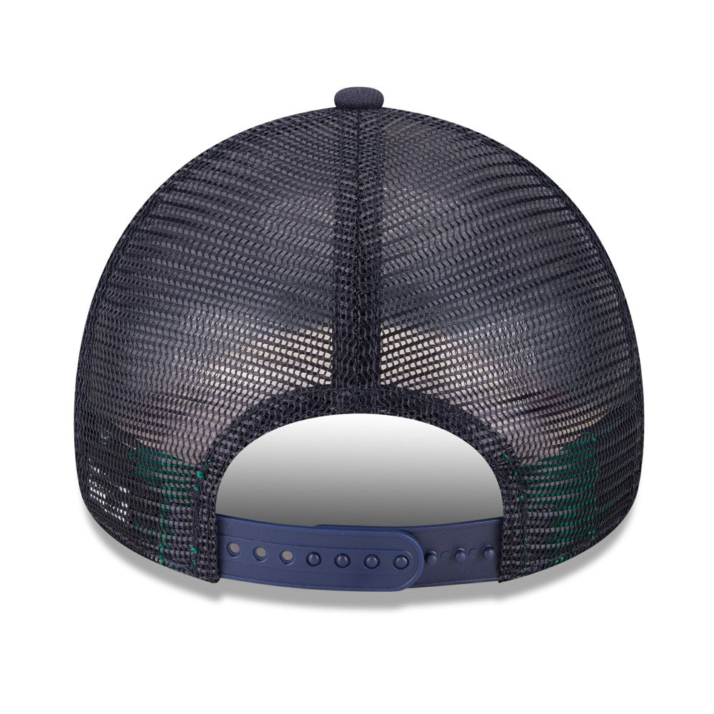 Navy Cleveland Guardians New Era 2025 Big League Chew A-Frame 9FORTY Adjustable Trucker Hat