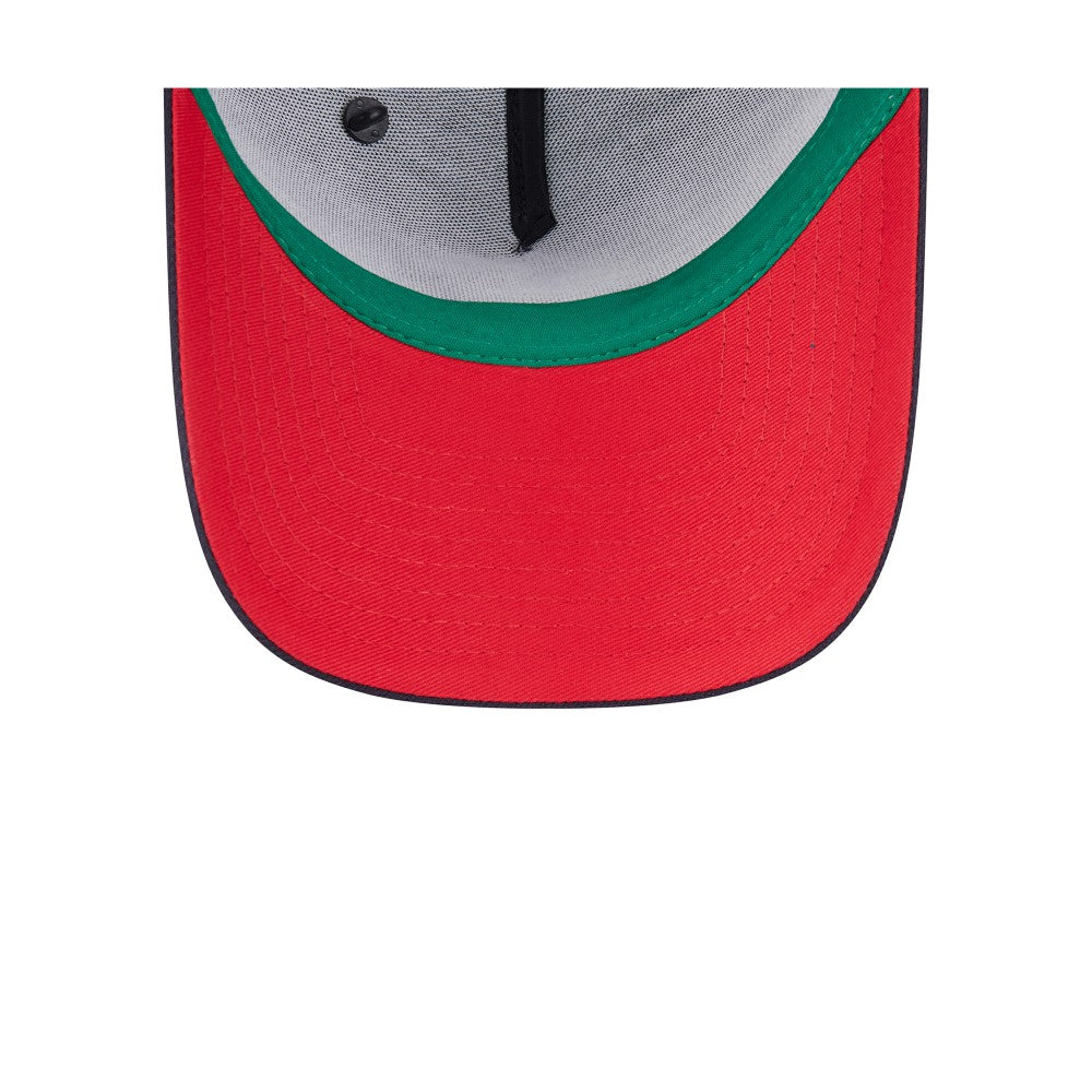 Navy Cleveland Guardians New Era 2025 Big League Chew A-Frame 9FORTY Adjustable Trucker Hat