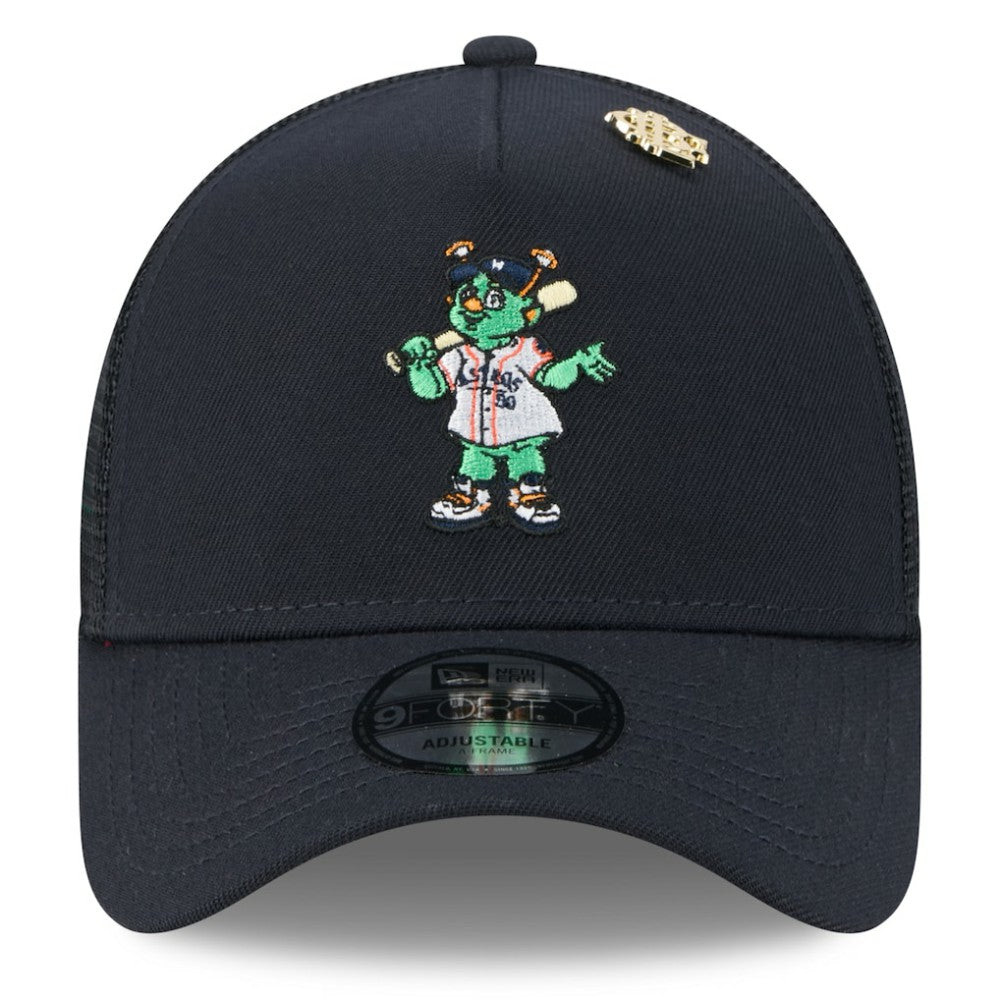 Navy Houston Astros New Era 2025 Big League Chew A-Frame 9FORTY Adjustable Trucker Hat