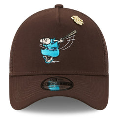 Brown San Diego Padres New Era 2025 Big League Chew A-Frame 9FORTY Adjustable Trucker Hat