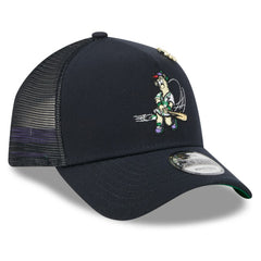 Navy Atlanta Braves New Era 2025 Big League Chew A-Frame 9FORTY Adjustable Trucker Hat