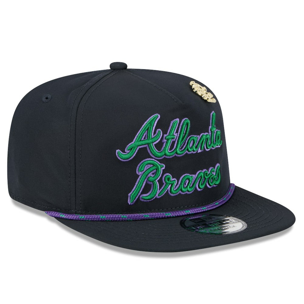 Navy Atlanta Braves New Era 2025 Big League Chew Golfer Snapback Hat
