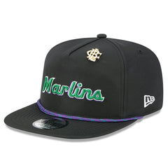 Black Miami Marlins New Era 2025 Big League Chew Golfer Snapback Hat