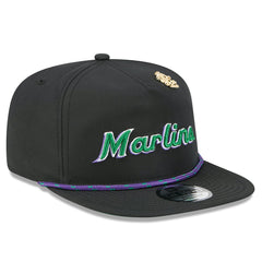 Black Miami Marlins New Era 2025 Big League Chew Golfer Snapback Hat