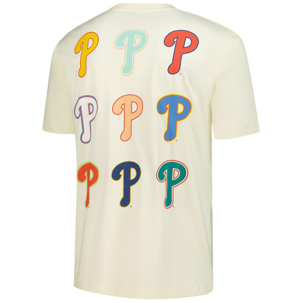 Cream Philadelphia Phillies New Era Ransom Note Oversized T-Shirt