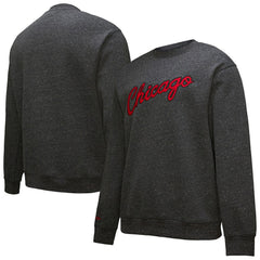 Chicago Bulls Hardwood Classics Blackout Collection Snow Washed Pullover Sweatshirt