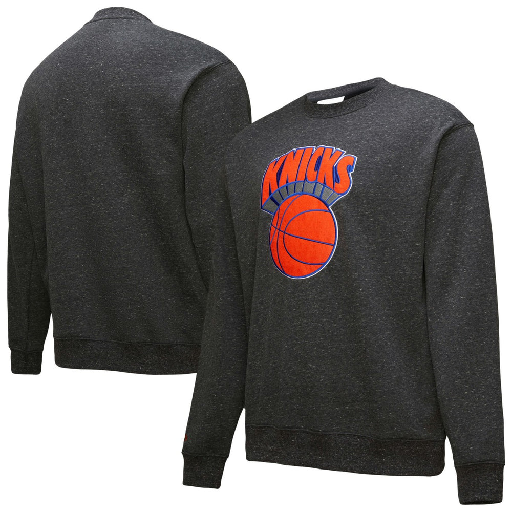 New York Knicks Hardwood Classics Blackout Collection Snow Washed Pullover Sweatshirt