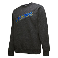 Mitchell & Ness Golden State Warriors Black Out Collection Snow Washed Vintage Logo Pullover Sweatshirt sale