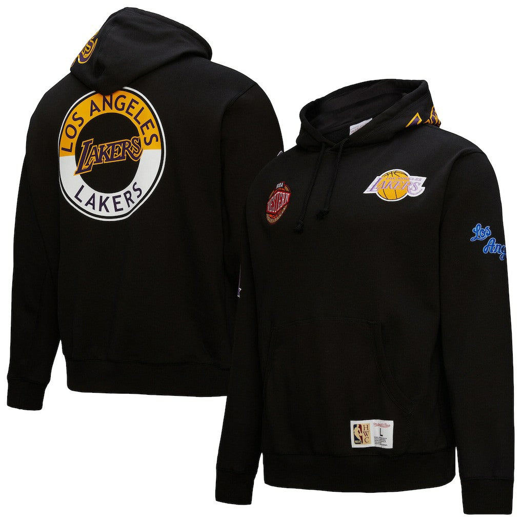 Mitchell & Ness Los Angeles Lakers Hardwood Classics Blackout Collection Pullover Hoodie