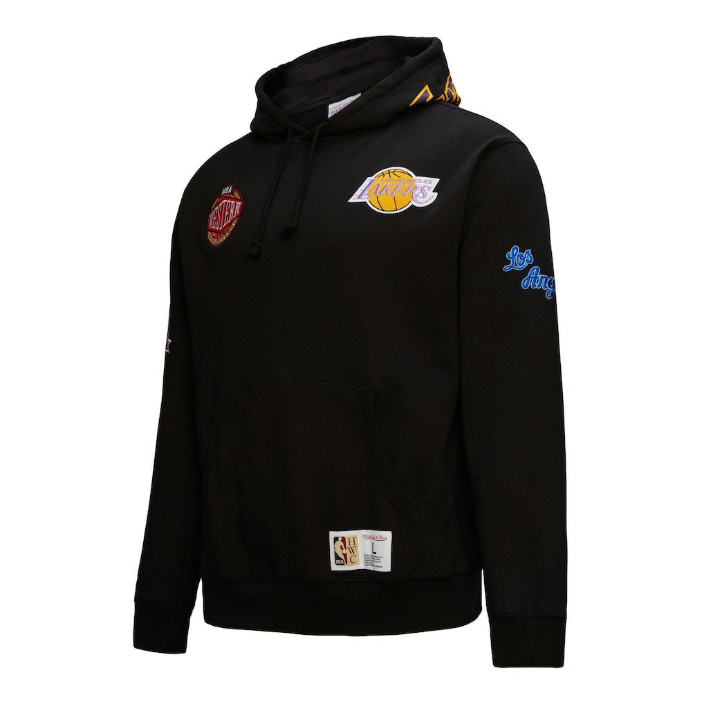 Mitchell & Ness Los Angeles Lakers Hardwood Classics Blackout Collection Pullover Hoodie