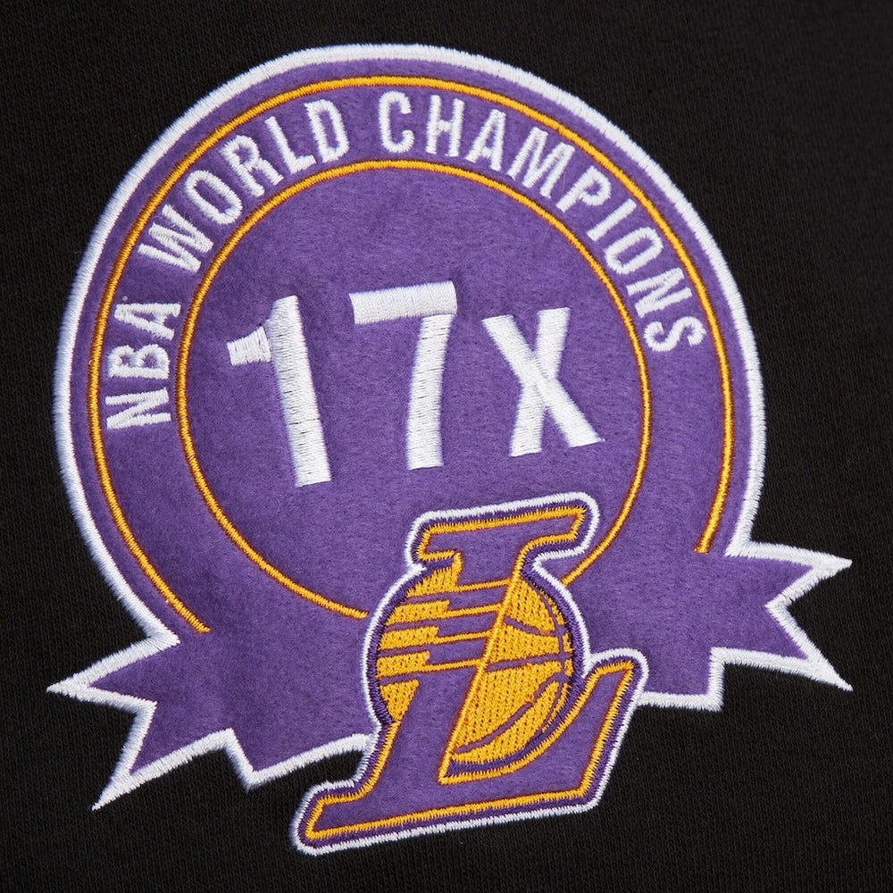 Mitchell & Ness Los Angeles Lakers Hardwood Classics Blackout Collection Pullover Hoodie