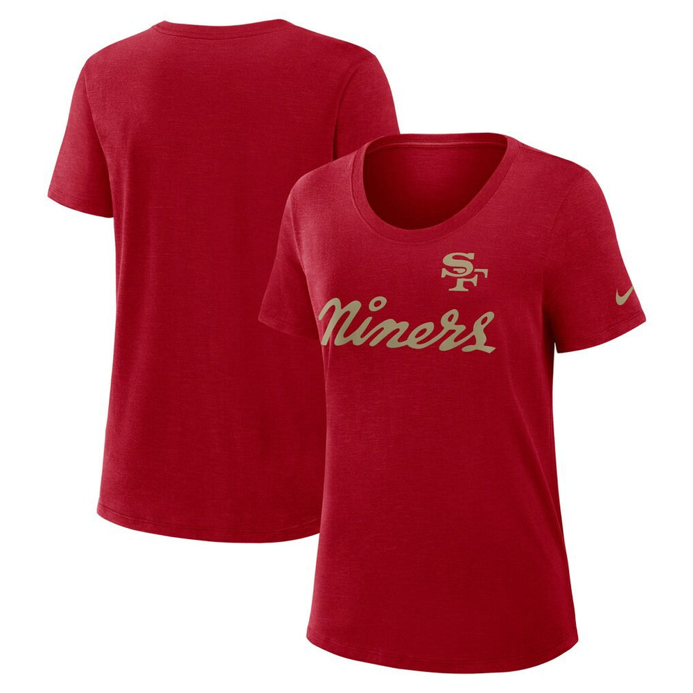 Women's 2025 Rivalries Collection Slub Dri-FIT T-Shirt - San Francisco 49ers T-shirts