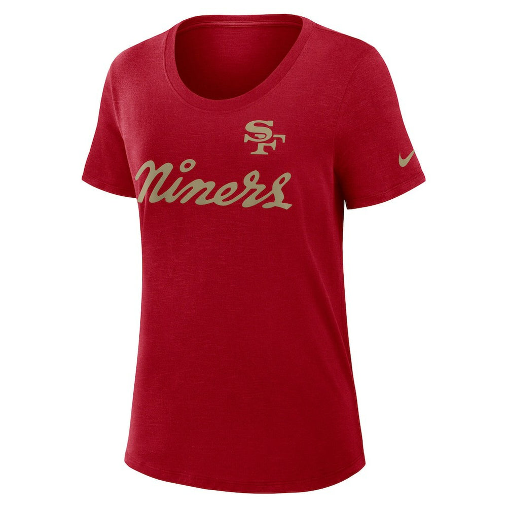 Women's 2025 Rivalries Collection Slub Dri-FIT T-Shirt - San Francisco 49ers T-shirts