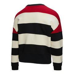 Red/Black Atlanta Braves Mitchell & Ness Women's Cooperstown Collection Blocked Fleece Pullover Sweatshirt- Red/Black