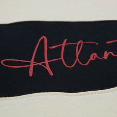 Red/Black Atlanta Braves Mitchell & Ness Women's Cooperstown Collection Blocked Fleece Pullover Sweatshirt- Red/Black