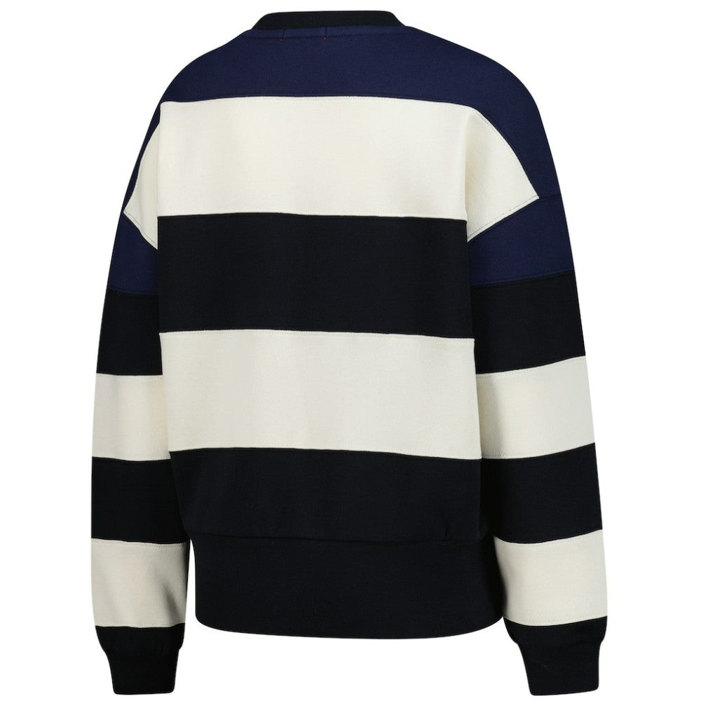 Navy/Black Minnesota Twins Mitchell & Ness Women's Cooperstown Collection Blocked Fleece Pullover Sweatshirt- Navy/Black