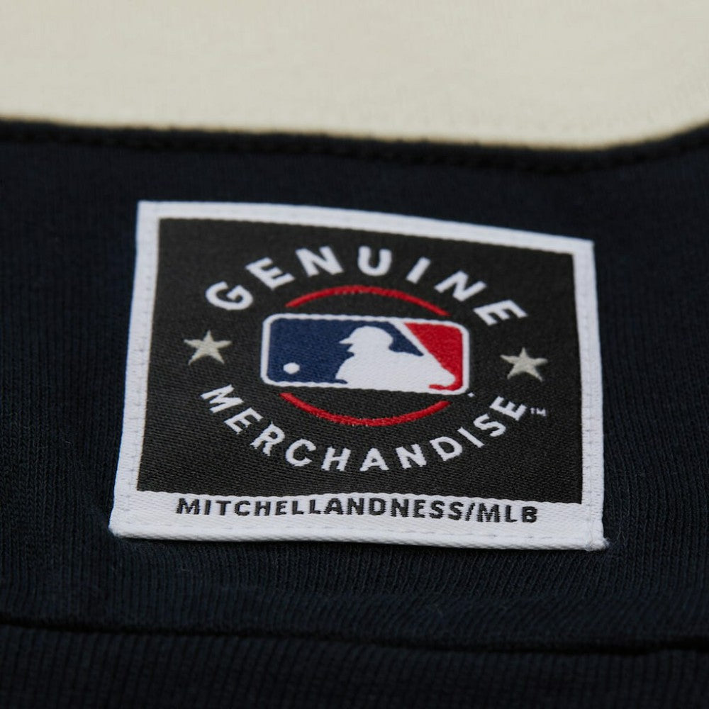 Navy/Black Minnesota Twins Mitchell & Ness Women's Cooperstown Collection Blocked Fleece Pullover Sweatshirt- Navy/Black