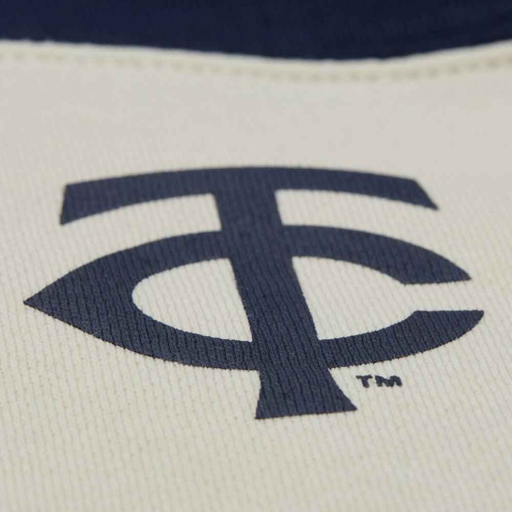 Navy/Black Minnesota Twins Mitchell & Ness Women's Cooperstown Collection Blocked Fleece Pullover Sweatshirt- Navy/Black