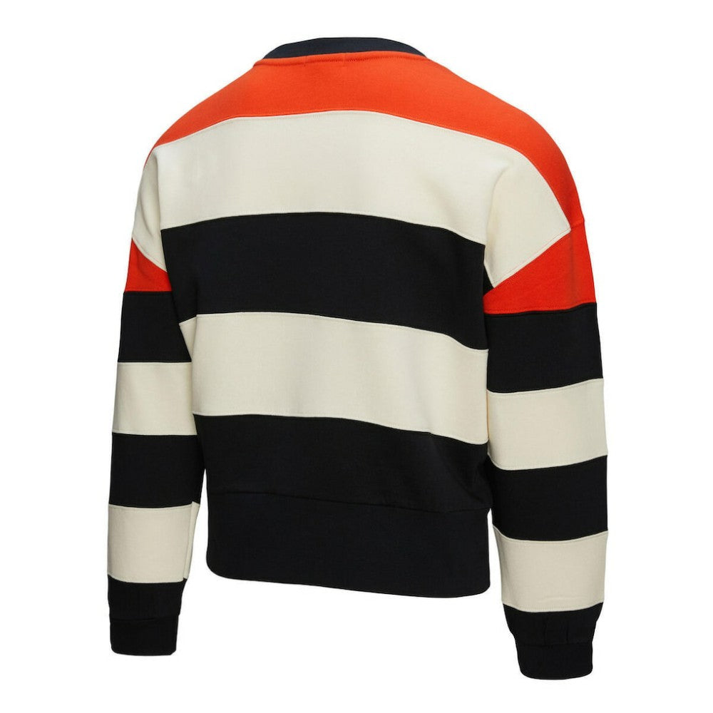 Orange/Black Houston Astros Mitchell & Ness Women's Cooperstown Collection Blocked Fleece Pullover Sweatshirt- Orange/Black