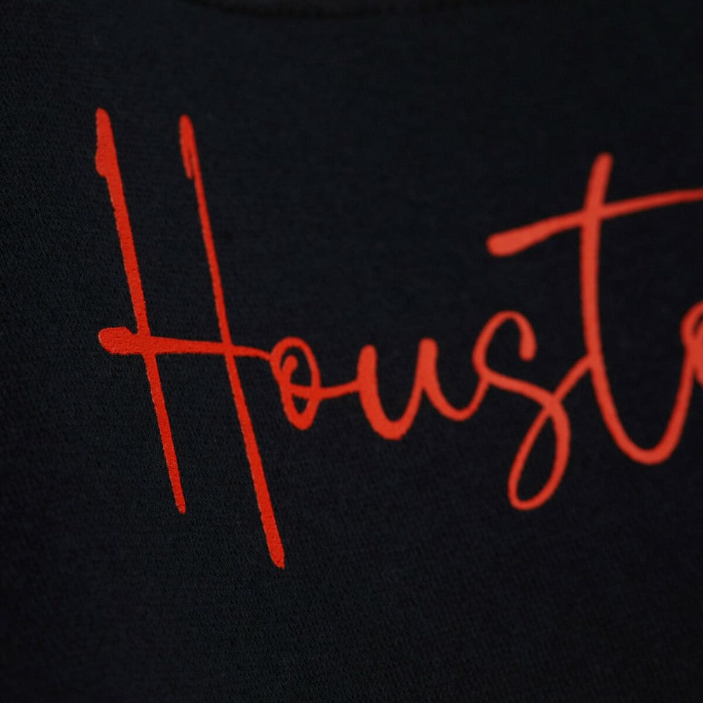Orange/Black Houston Astros Mitchell & Ness Women's Cooperstown Collection Blocked Fleece Pullover Sweatshirt- Orange/Black