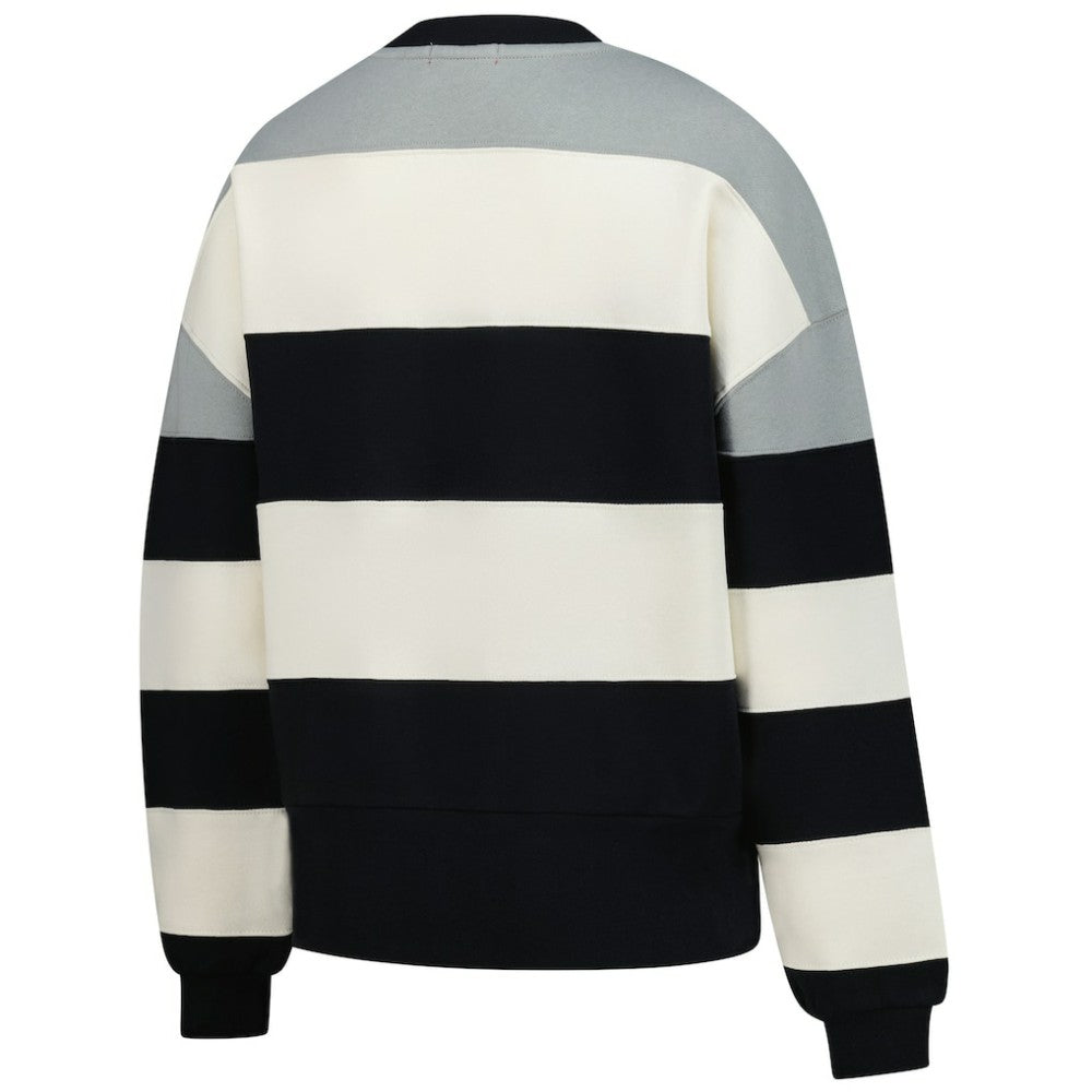 Gray/Black Milwaukee Brewers Mitchell & Ness Women's Cooperstown Collection Blocked Fleece Pullover Sweatshirt- Gray/Black