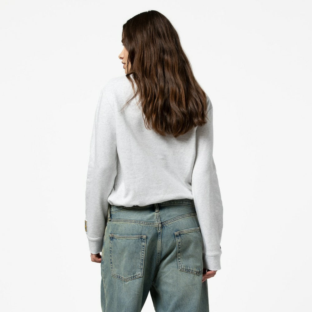 Heather Gray Los Angeles Dodgers Mitchell & Ness Women's Cropped Toggle Pullover Sweatshirt