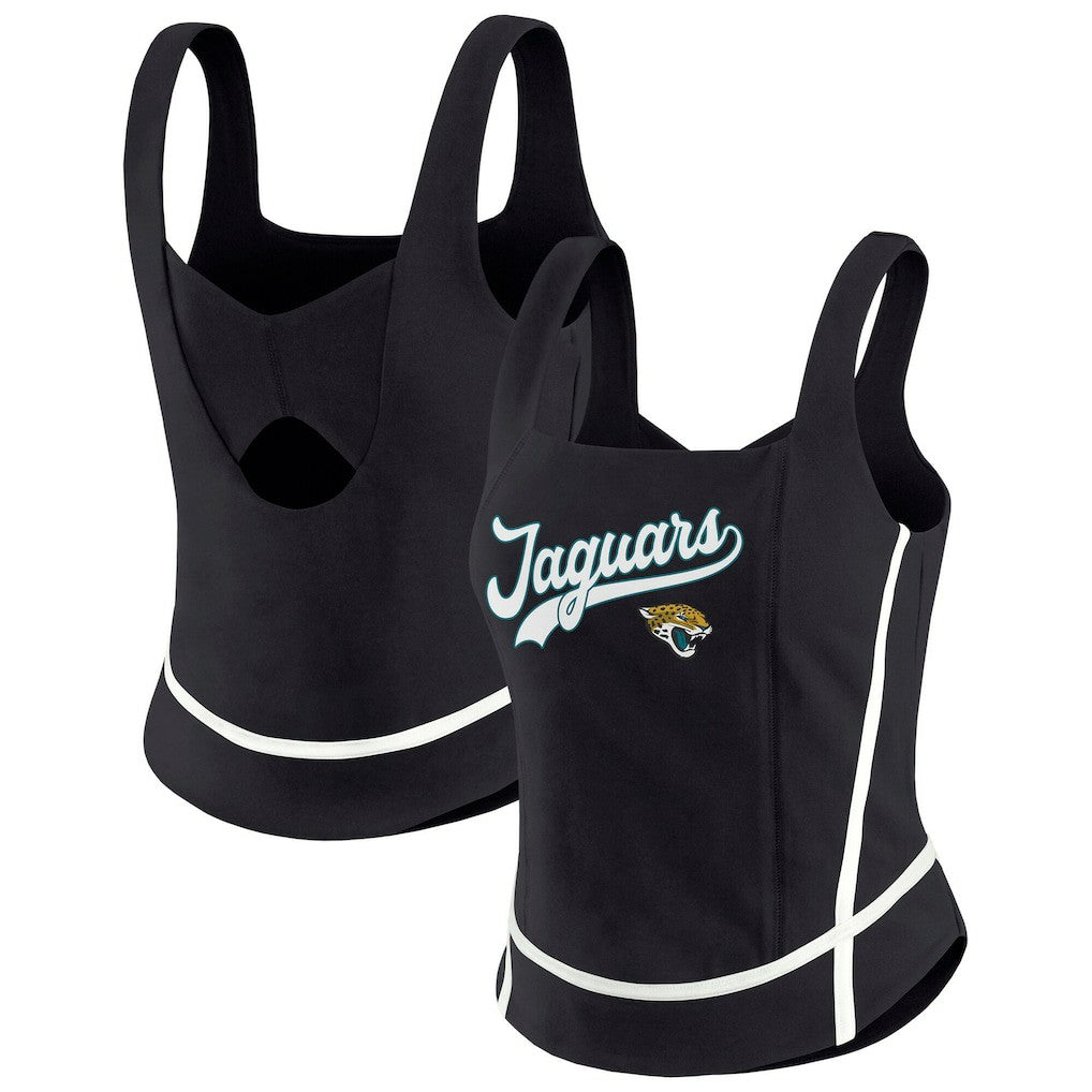 WEAR by Erin Andrews Women's Square Neck Tank Top - Jacksonville Jaguars Tops