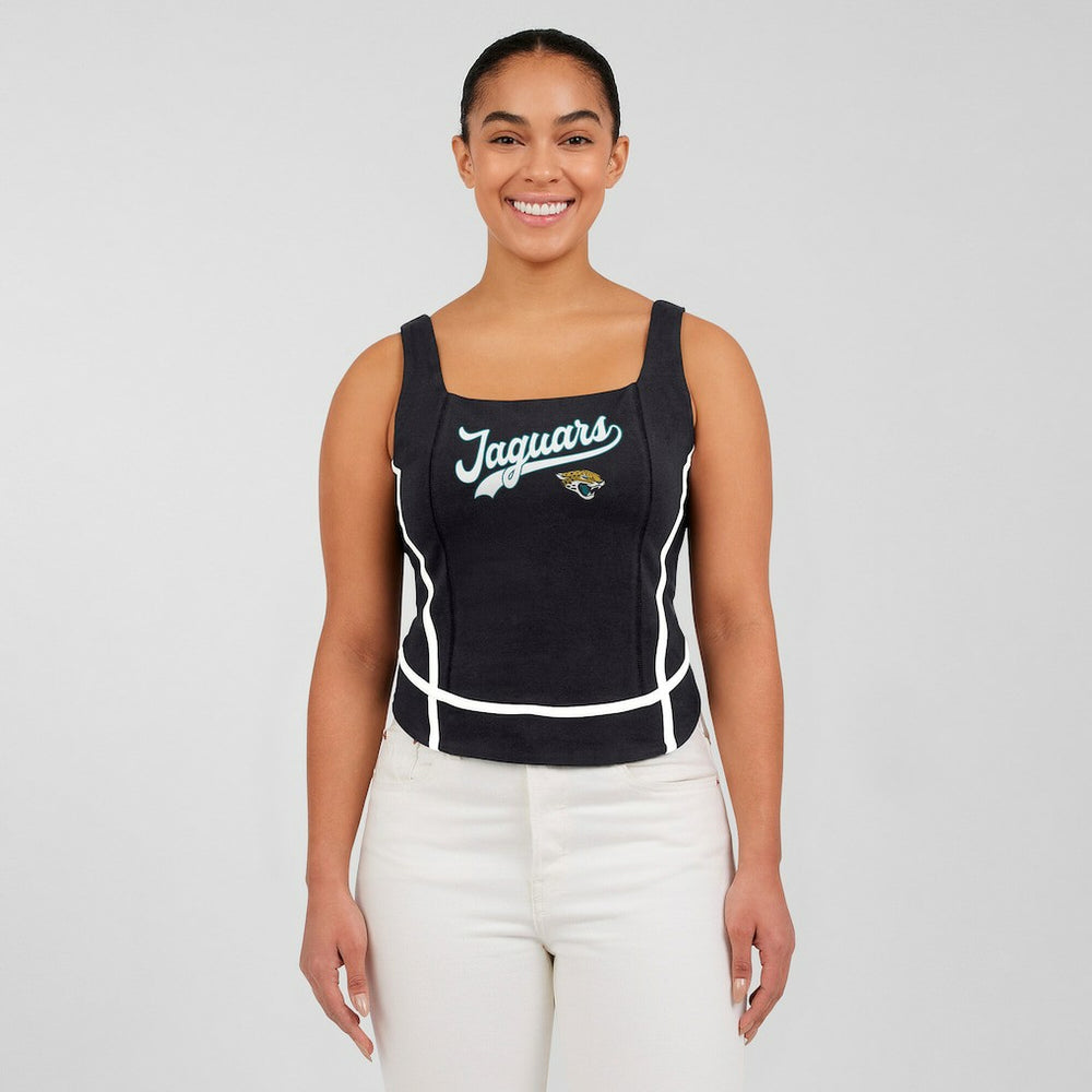 WEAR by Erin Andrews Women's Square Neck Tank Top - Jacksonville Jaguars Tops