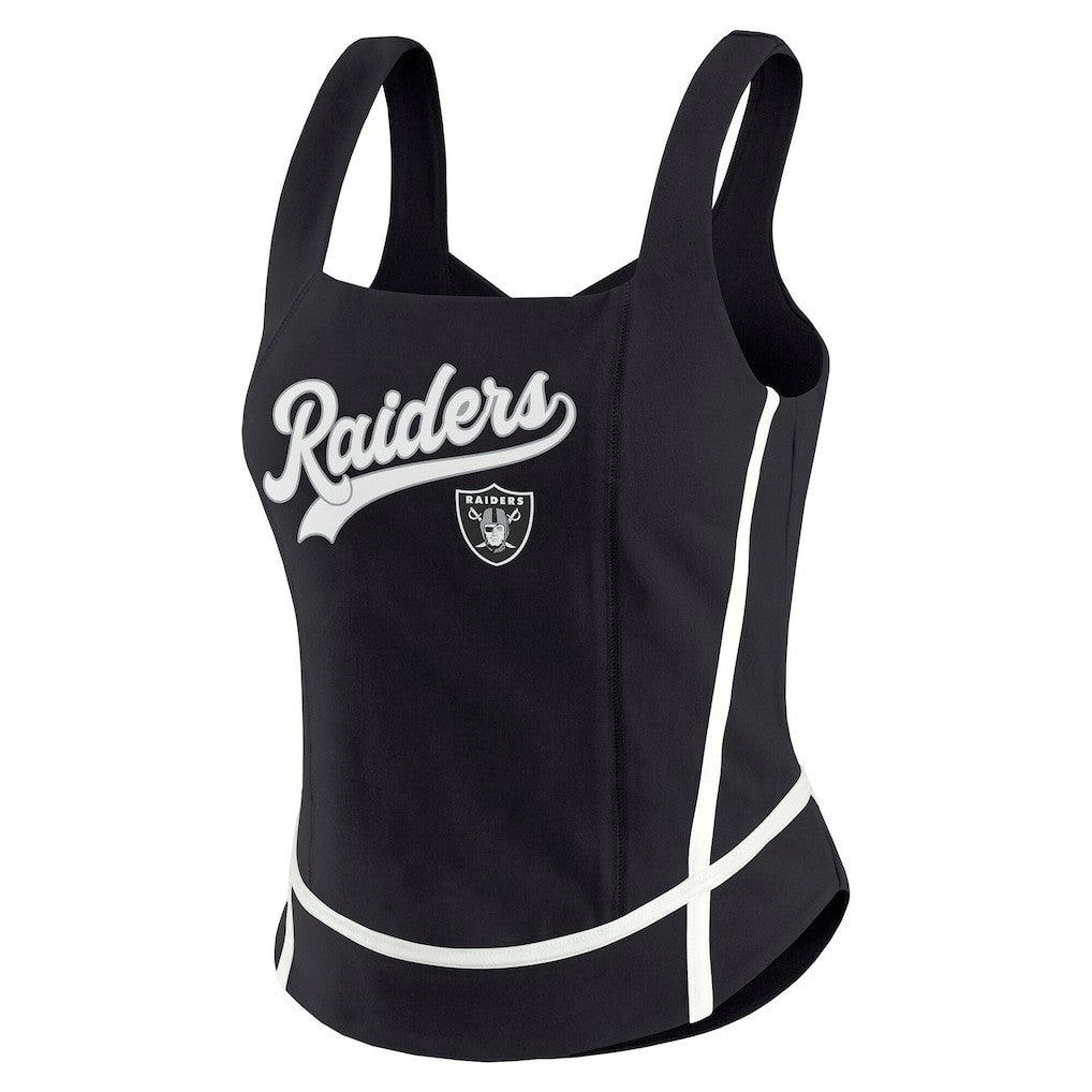 WEAR by Erin Andrews Women's Square Neck Tank Top - Las Vegas Raiders Tops