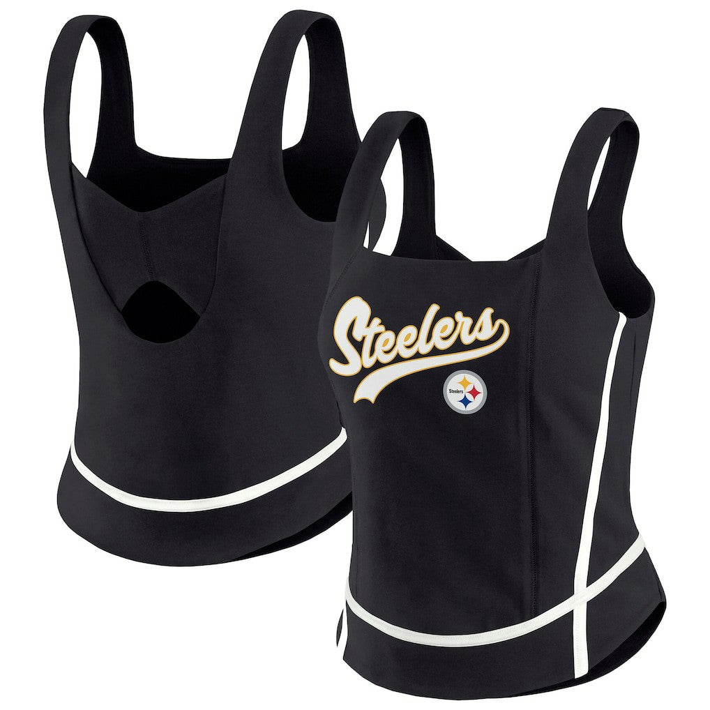 WEAR by Erin Andrews Women's Square Neck Tank Top - Pittsburgh Steelers Tops