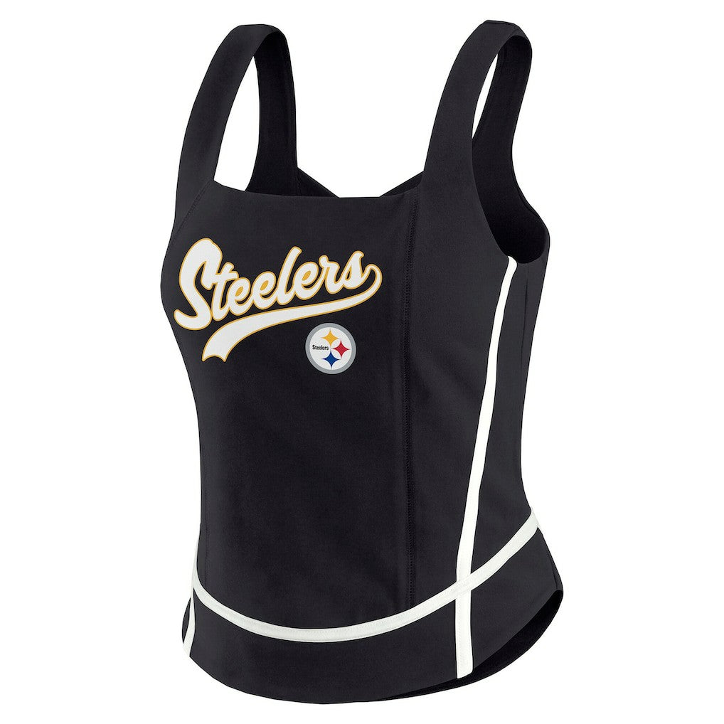 WEAR by Erin Andrews Women's Square Neck Tank Top - Pittsburgh Steelers Tops