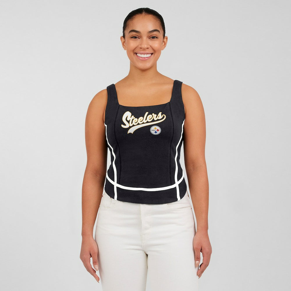 WEAR by Erin Andrews Women's Square Neck Tank Top - Pittsburgh Steelers Tops