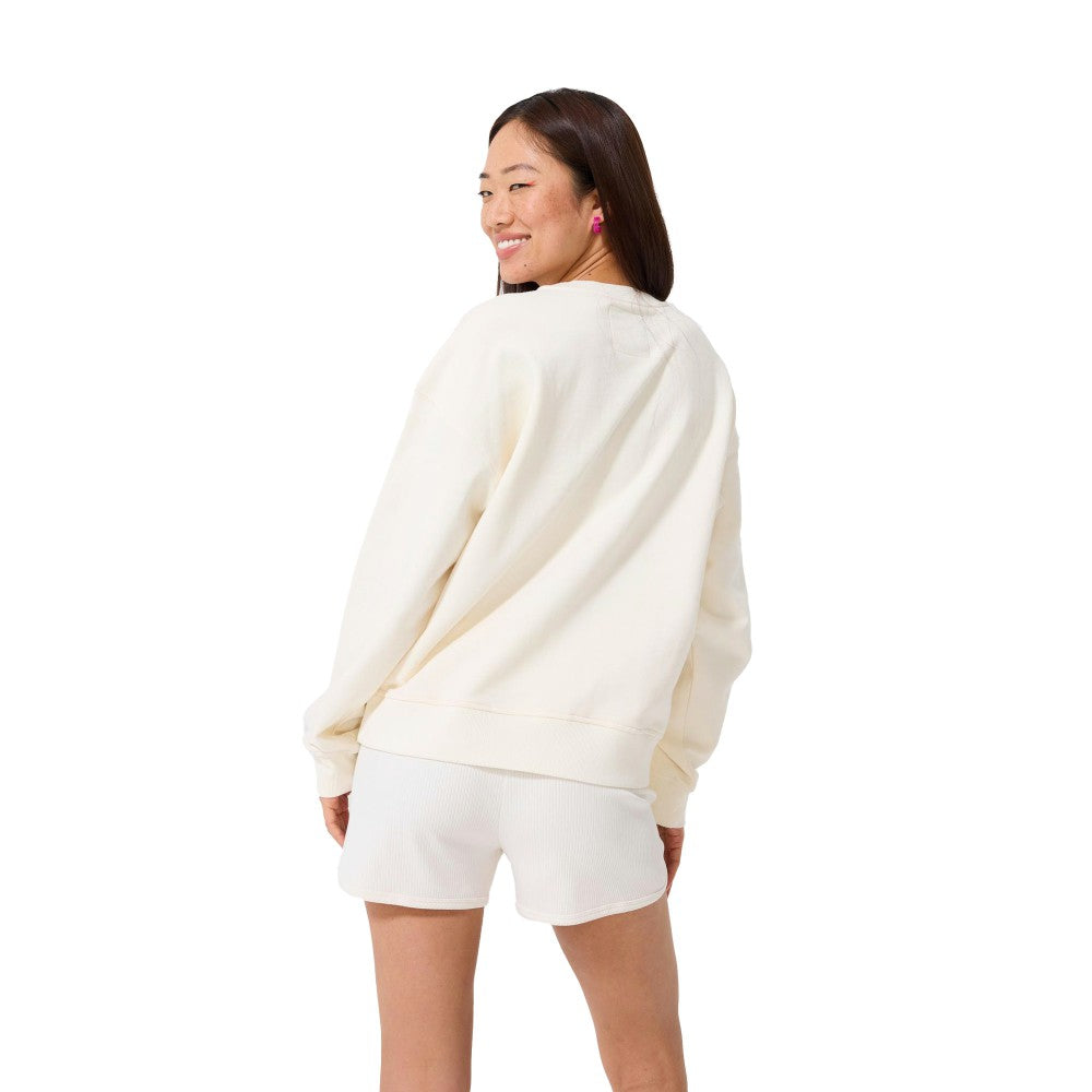 Cream New York Mets Terez Women's Technicolor  Oversized Pullover Sweatshirt