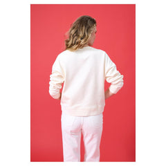 Cream New York Yankees Terez Women's Oversized Gemstone Logo Sweatshirt