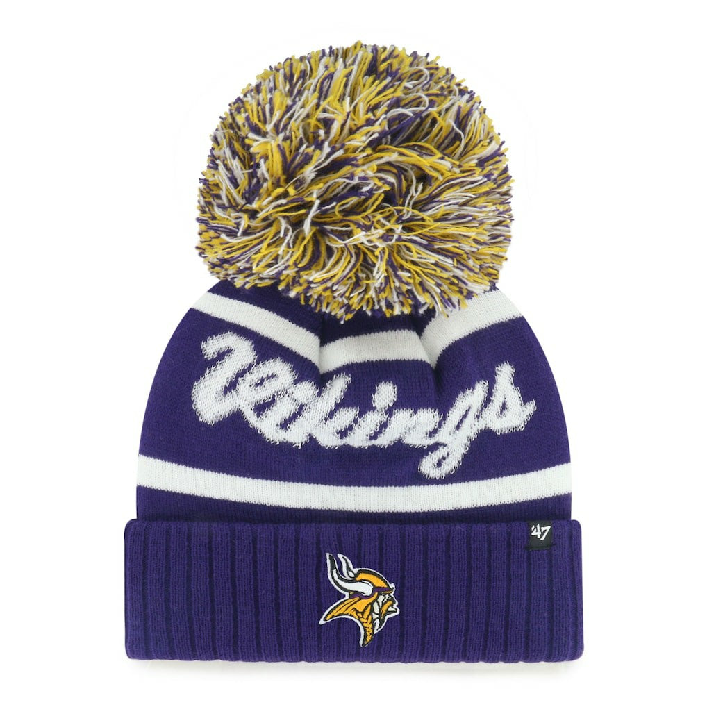 '47 Women's Spirited Cuffed Knit Hat with Pom - Minnesota Vikings Hats