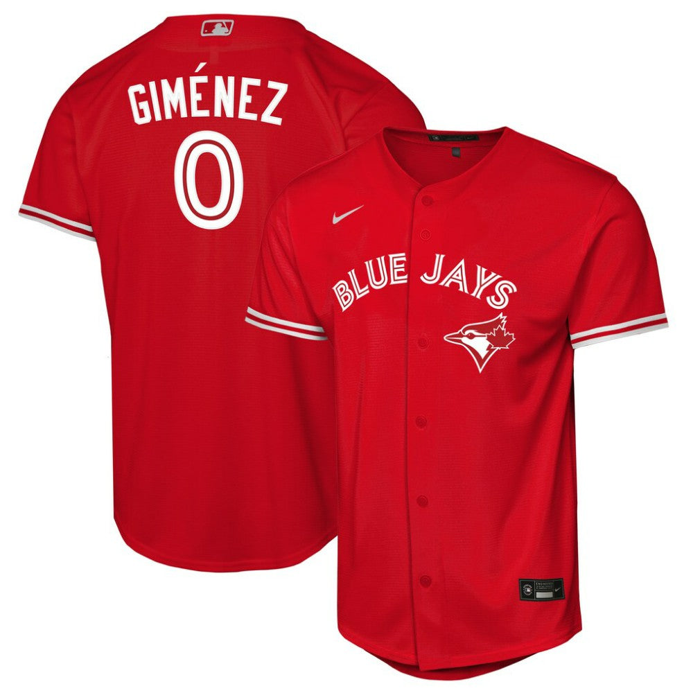 Red Andrés Giménez Toronto Blue Jays Nike Youth Canada Day Replica Jersey