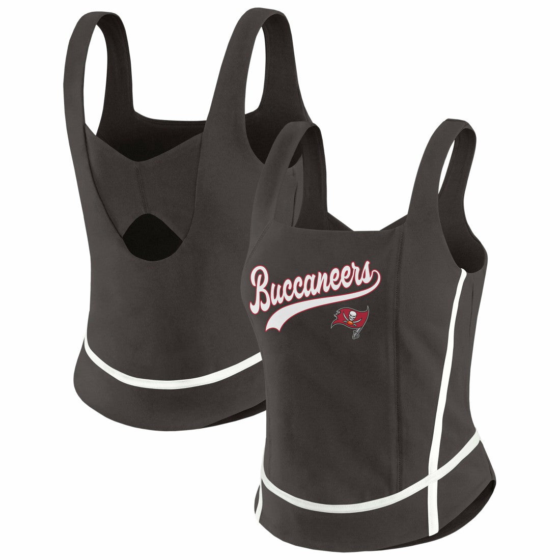 WEAR by Erin Andrews Women's Square Neck Tank Top - Tampa Bay Buccaneers Tops