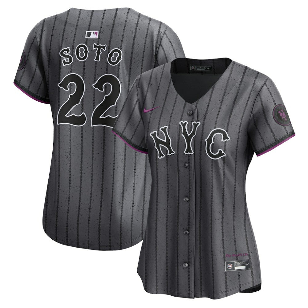 Gray Juan Soto New York Mets Nike Women's City Connect Limited Jersey