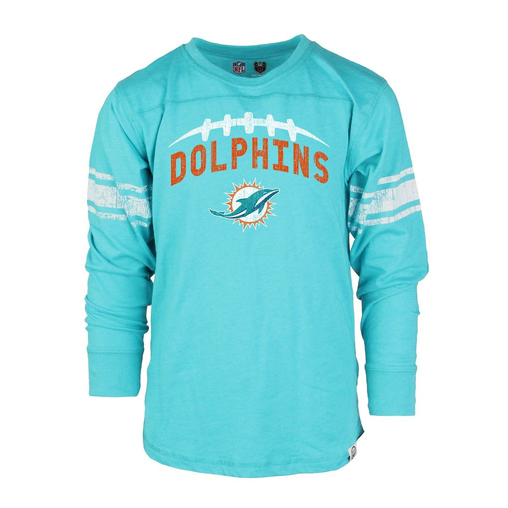 Wes & Willy Youth Football Long Sleeve T-Shirt - Miami Dolphins T-shirts