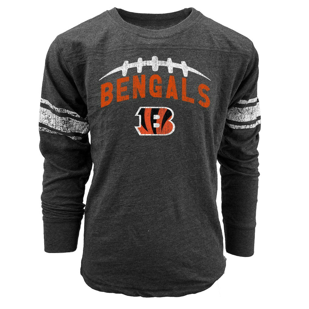 Wes & Willy Youth Football Long Sleeve T-Shirt - Cincinnati Bengals T-shirts