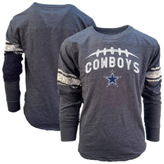 Wes & Willy Youth Football Long Sleeve T-Shirt - Dallas Cowboys T-shirts
